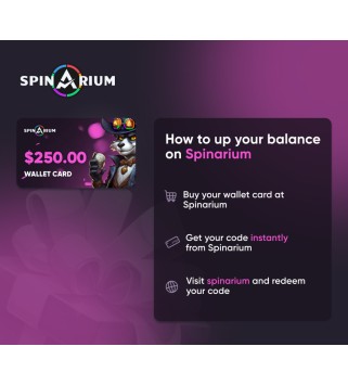 Spinarium.com $250 Wallet Card Code Key GLOBAL